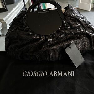 Giorgio Armani python skin tote bag with strap -NWT